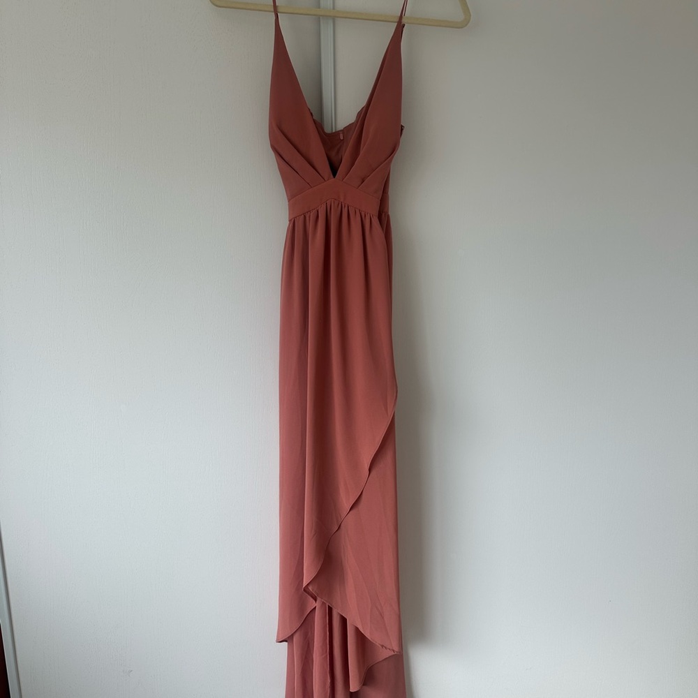 Miss Avenue Rust Spaghetti-Strap Maxi Dress